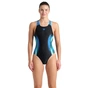 Купальник Arena Breath Swimsuit V Back Lb 008330-580 синій, чорний, бірюзовий 36 (3468337421962) - уменьшенное изображение 1