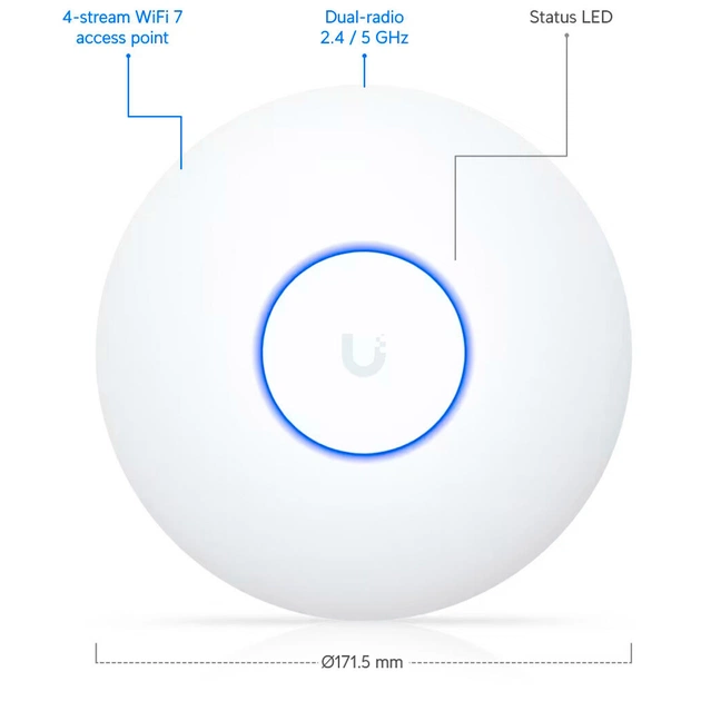 Точка доступу Wi-Fi Ubiquiti UniFi U7 Lite (U7-Lite) - picture 8