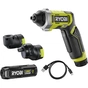 Викрутка акумуляторна Ryobi RSD4-120TA2, USB Lithium, 4V, 1х2Ah, 5Нм, 200об/хв, 2 насадки ,10 біт, кейс (5133006211) - уменьшенное изображение 1
