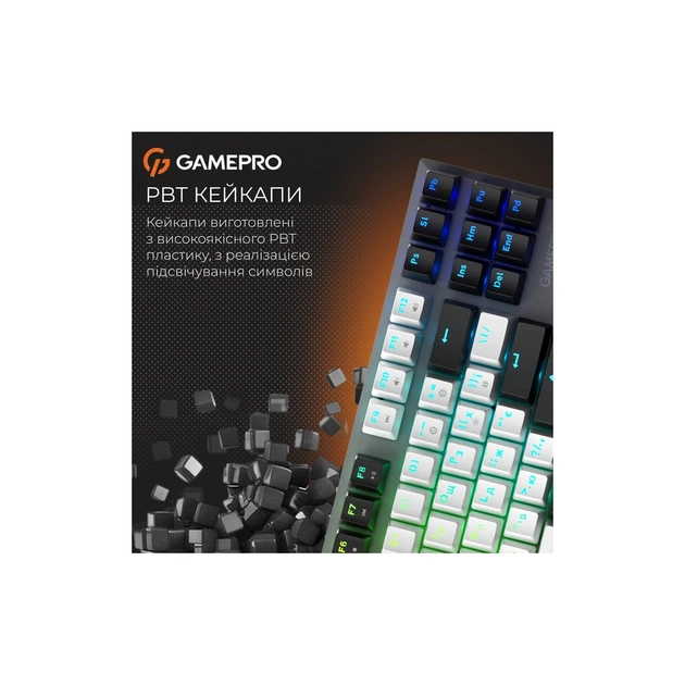 Клавіатура GamePro Genesis Joker Pro MK124G Pro Outemu Red Switch Wireless/Bluetooth/USB UA Gray (MK124G Pro) - picture 12