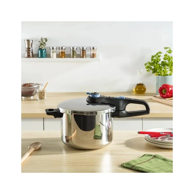 Каструля Tefal Secure Trendy Скороварка з паровим кошиком 4л (P2580402) - picture 4