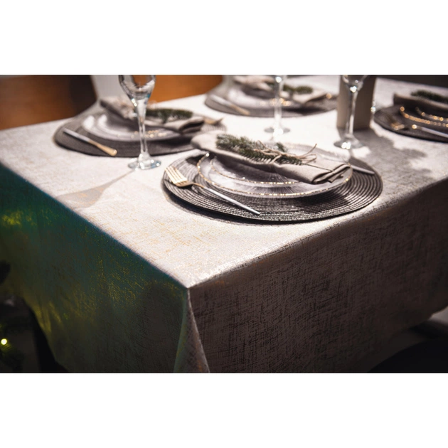 Скатертина Ardesto Shine 100% поліестер, золотавий 120х140 см (ART07SG) - picture 4