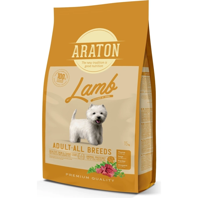 Сухой корм для собак ARATON Lamb Adult All Breeds 15 кг (ART47467) - изображение 1