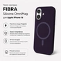 Чохол до мобільного телефона BeCover FIBRA Silicone OmniMag Apple iPhone 16 Dark Purple (716225) - зменшене зображення 3
