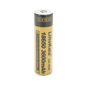 Акумулятор 18650 3600mah (3300-3600mah), 3.7V(2.75-4.2V), Yellow Liitokala (Lii-36S-JT) зображення 1