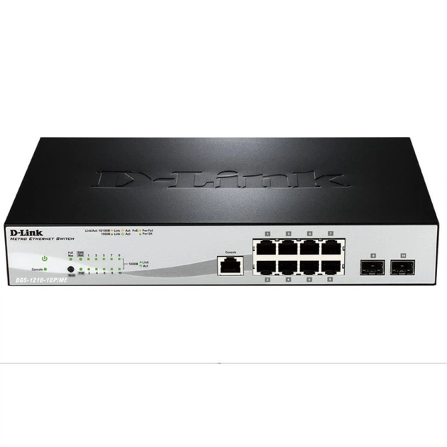 Комутатор мережевий D-Link DGS-1210-10P/ME - изображение 1