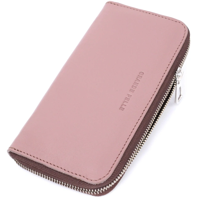 Портмоне Grande Pelle Из натуральной кожи Пудровое (16797) - изображение 1