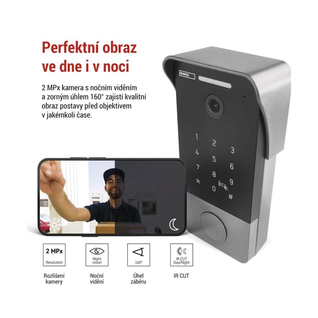Дверний дзвінок EMOS H4034 IP-21PoE Wi-Fi (H4034) - picture 4