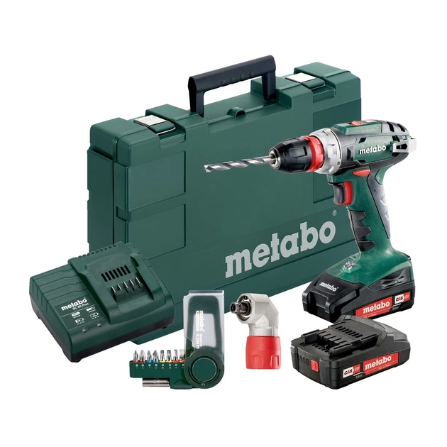 Шуруповерт Metabo BS 18 Quick, 18V 2x2Aг + набор SP(9 шт) (602217870) - изображение 1