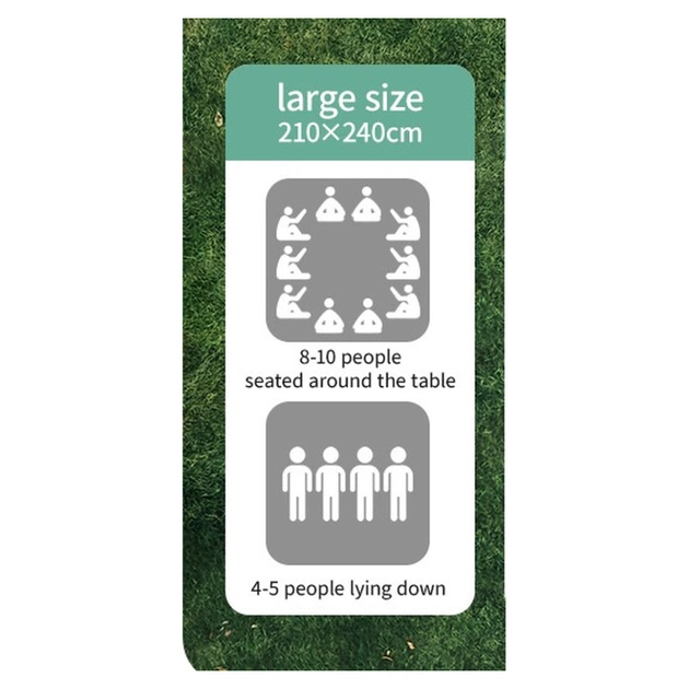 Туристичний килимок Naturehike 210х240 см CNK2350WS010 Бежевий з котами (6976507661720) - зображення 3