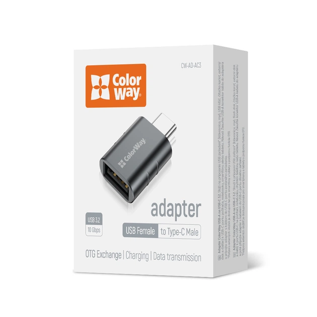 Перехідник OTG USB 3.2 AF to USB-C ColorWay (CW-AD-AC3) - picture 4