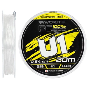 Флюорокарбон Favorite U1 FC 20m 26/0.84mm 95.9lb/43.48kg (1693.12.03) зображення 1