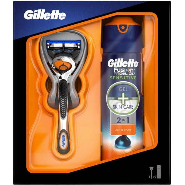 Набір для гоління Gillette Бритва Fusion ProGlide Flexball+Гель для бритья Sport 170 мл (7702018423453) - picture 1