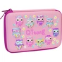 Пенал Cool For School з тисненням 1 відділення Рожевий (QT-5626-Pink) - зменшене зображення 1