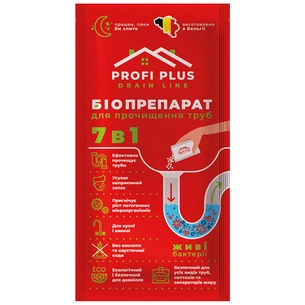 Засіб для прочищення труб Profi Plus Біопрепарат 35 г (5414528003798) зображення 1