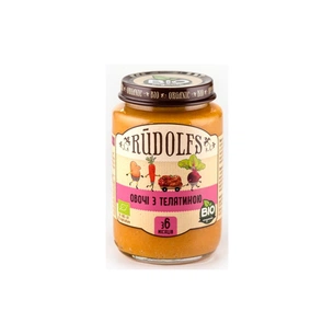 Дитяче пюре Rudolfs Телятина з овочами 190 г (4751017940235) зображення 1