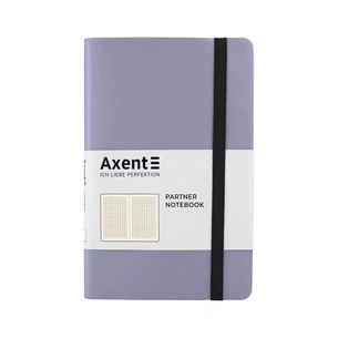 Блокнот Axent Partner Soft, 125х195, 96арк, кліт, сріблястий (8206-34-A) зображення 1