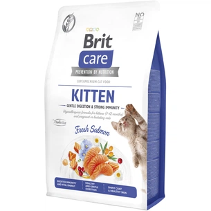 Сухий корм для кішок Brit Care Cat GF Kitten Gentle Digestion Strong Immunity з лососем 2 кг (8595602565047) зображення 1