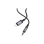Кабель мультимедійний Lightning to 3.5mm M 1.0m grey BOROFONE (6941991118975) - уменьшенное изображение 4