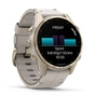 Смарт-годинник Garmin fenix 8 43mm, AMOLED, Saph, SftGldSS/FogGryLeatherBnd, Excl, GPS (010-02903-40) - зменшене зображення 3
