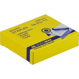 Скоби для канцелярського степлера №23/17 1000шт., ЛЮКС Buromax (BM.4407) зображення 1