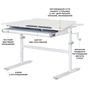 Парта Evo-kids TH-220 Grey (TH-220 W/G) - зменшене зображення 2