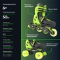 Роликові ковзани Neon Сombo Green розмір 30-33 (NT09G4) - зменшене зображення 6