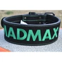 Атлетичний пояс MadMax MFB-301 Suede Single Prong шкіряний Black/Green L (MFB-301_L) - уменьшенное изображение 3
