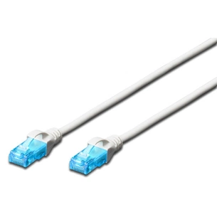 Патч-корд 1м, UTP, cat.5e, AWG 26/7, CCA, PVC, white Digitus (DK-1512-010/WH) зображення 1