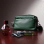 Сумка Vintage Шкіряна жіноча Зелена (22651) - зменшене зображення 12