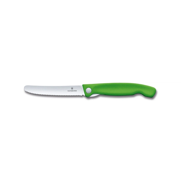 Кухонний ніж Victorinox SwissClassic Foldable Paring 11 см Serrated Green (6.7836.F4B) - зображення 6