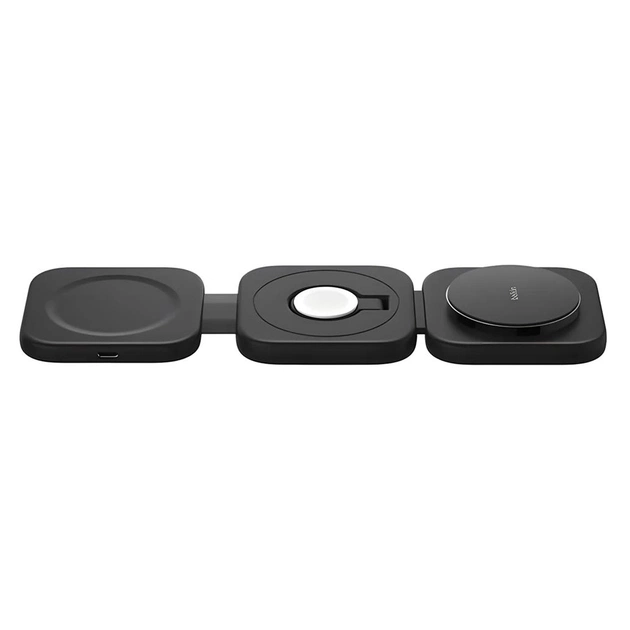 Зарядний пристрій Belkin 3in1 Travel Pad Wireless Qi2 15W Black (WIZ024VFBK) - зображення 1