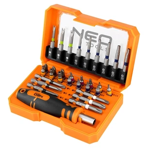 Набір біт Neo Tools 1/4", бітотримач, PH R HT TT, кейс, 31шт (56-602) зображення 1