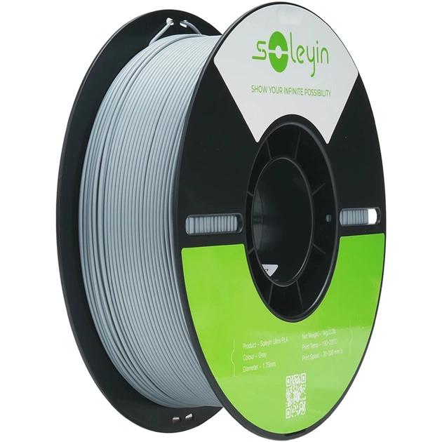 Пластик для 3D-принтера Creality Soleyin PLA ULTRA 1кг, 1.75мм, gray (3301010606) - зображення 1