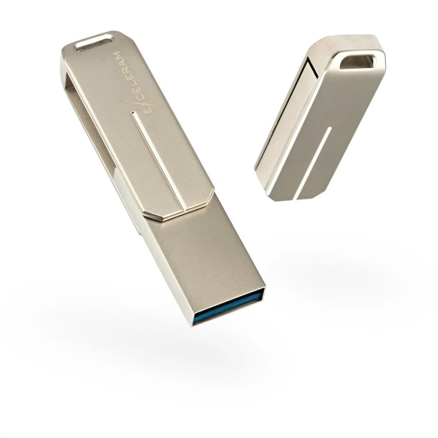 USB флеш накопичувач eXceleram 128GB U3 Series Silver USB 3.1 Gen 1 (EXP2U3U3S128) - изображение 1