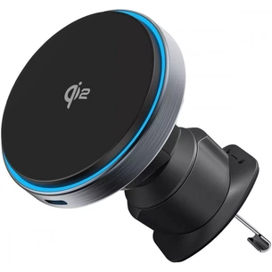 Тримач автомобільний+бездротове ЗУ Proove Titanium Circle Qi2 15W Gray (WHTC15010003) зображення 1