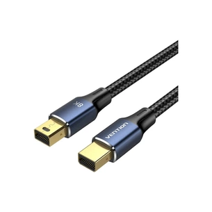 Кабель мультимедійний Mini DisplayPort to Mini DisplayPort 2.0m V1.4 8K 60Hz 32.4Gbps Blue Aluminum Alloy Vention (HCGLH) зображення 1