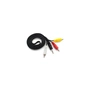Кабель мультимедійний 3.5mm M to 3xRCA M 1.8m black Voltronic (YT-3.5(M)/3хRCA(M)-1.8Cu) - зменшене зображення 1