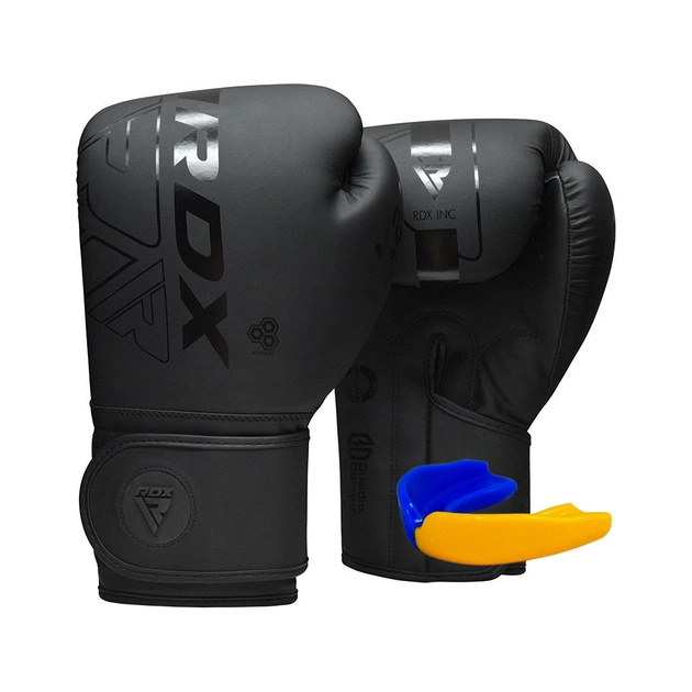 Боксерські рукавички RDX F6 Kara Matte Black 6 унцій (BGR-F6MB-6OZ) - picture 1