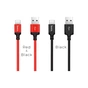 Дата кабель USB 2.0 AM to USB-C 1.0m 3A nylon black HOCO (6957531062868) - зменшене зображення 4
