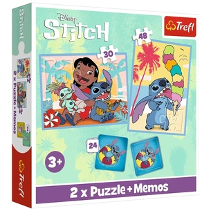 Пазл Trefl Lilo&Stitch Щасливі 2 in 1+memos (5900511935851) зображення 1