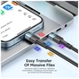 Дата кабель USB-C to USB-C 1.0m 100W blue Essager (EXCTT1-XC03) - уменьшенное изображение 5