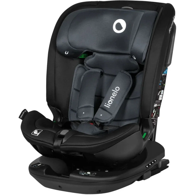 Автокрісло Lionelo Bastiaan RWF i-Size Grey Stone, чорно-сіре (LO-BASTIAAN RWF I-SIZE GREY STONE) - picture 3
