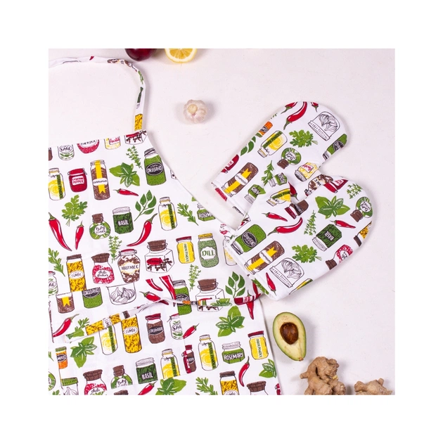 Фартух MirSon Набір №212 - Spices дві прихватки + дві рукавички-прихватки + фартух (2200006754244) - picture 3