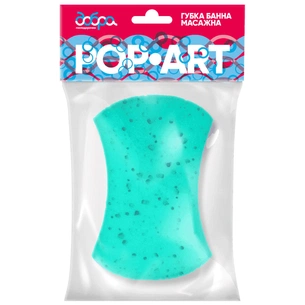 Губка для купання Добра Господарочка масажна Pop-Art 160 х 110/90 х 55 мм (4820086521550) изображение 1