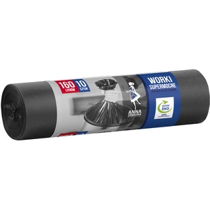 Пакети для сміття Anna Zaradna чорні LDPE 160 л 10 шт. (4820102052372) зображення 1