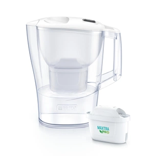 Фільтр-глечик Brita Aluna Memo MXPro 2.4л (1.4л очищеної води) з фільтр-картриджем, білий (1052801) изображение 1