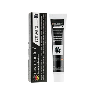 Зубна паста Das Experten Schwarz Чорна відбілювальна з мікрочастинками активованого вугілля 70 мл (4270001210609) зображення 1