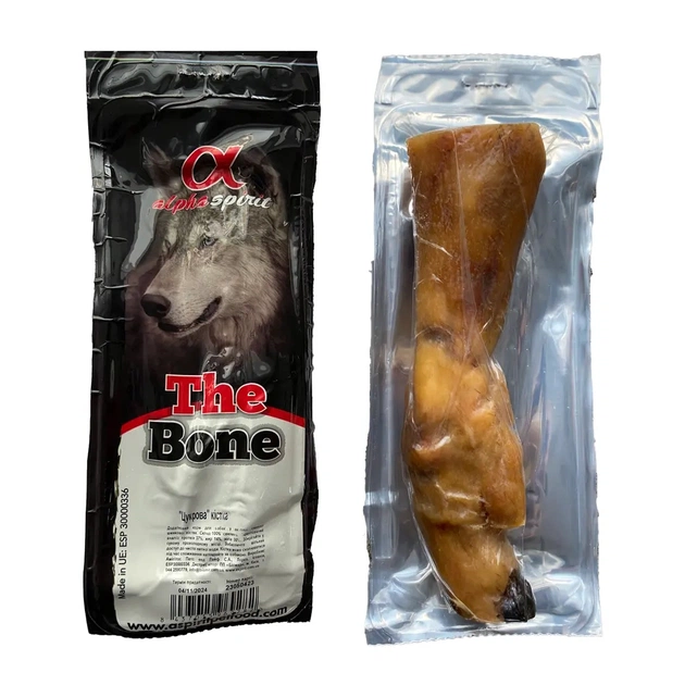 Лакомство для собак Alpha Spirit Ham Bone Leg Vacuum мясная косточка 6 см (8437015969282) - изображение 1