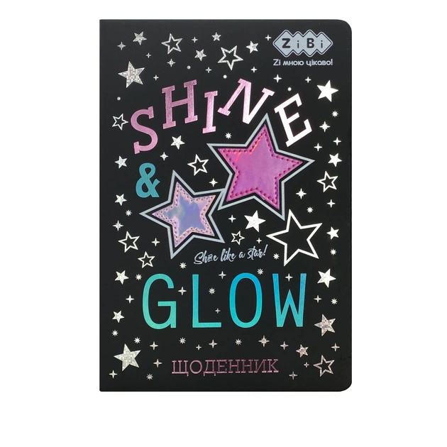 Щоденник шкільний ZiBi Star В5 Тверда обкладинка зі штучної шкіри з поролоном 48 аркушів (ZB.13221-01) - picture 1